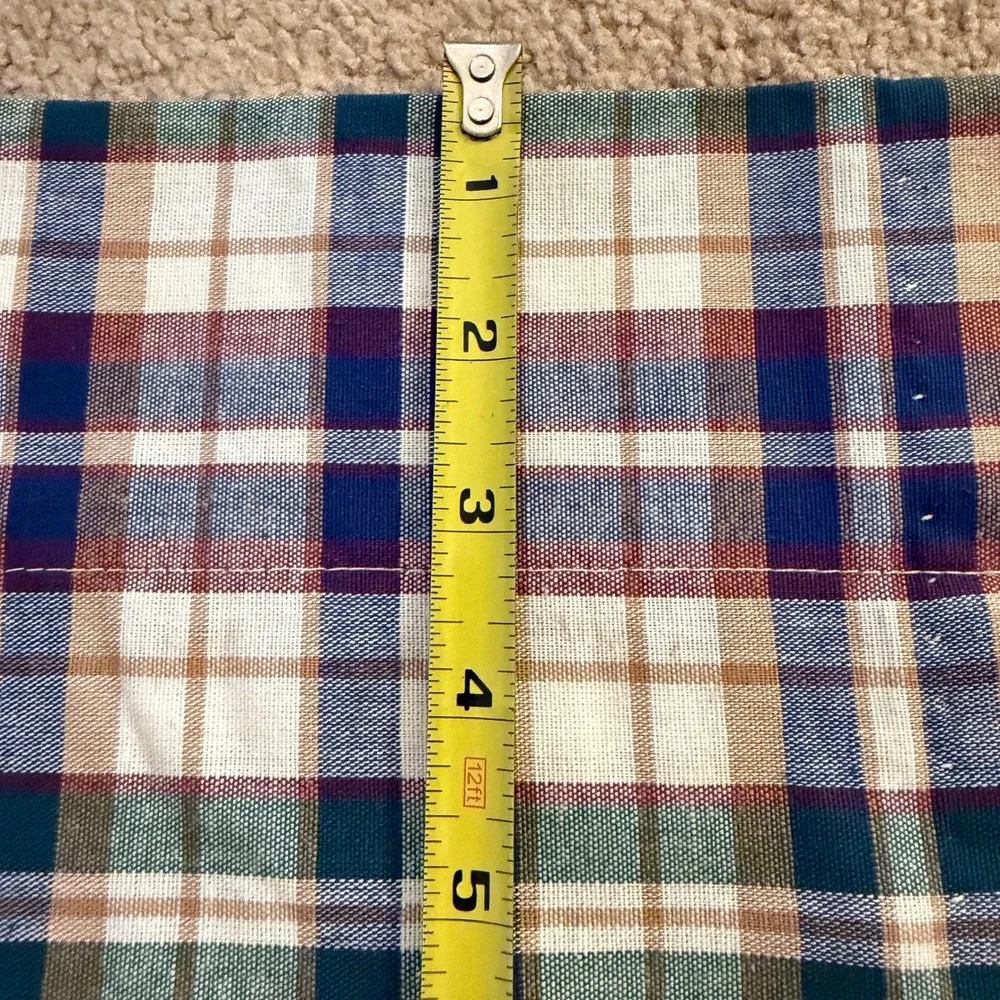 Longaberger‎ Market Day Plaid Woven Traditions Valance Farmhouse Country Vintage